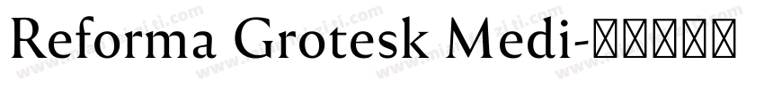 Reforma Grotesk Medi字体转换